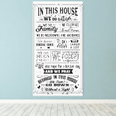 In dit Huis doen we autisme... Canvas Afdruk (Insitu (Houten vloer))