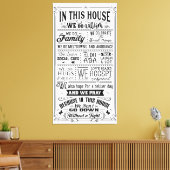 In dit Huis doen we autisme... Canvas Afdruk (Insitu (Woonkamer))