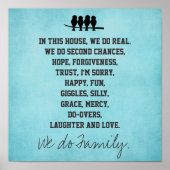 In dit Huis doen we het Poster van het gezin (Voorkant)