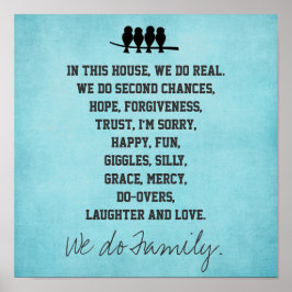 In dit Huis doen we het Poster van het gezin