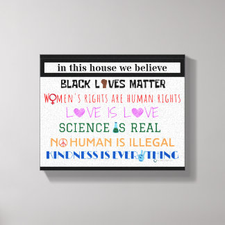 In dit huis geloven we... canvas print.
