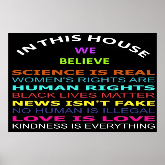 In dit Huis geloven we dat wetenschap een echte vr Poster (Voorkant)