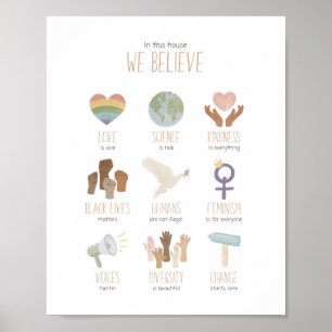 In dit Huis geloven we dat zwarte levens belangrij Poster