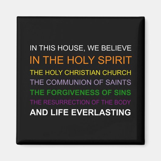 In dit huis geloven we magneet (Voorkant)