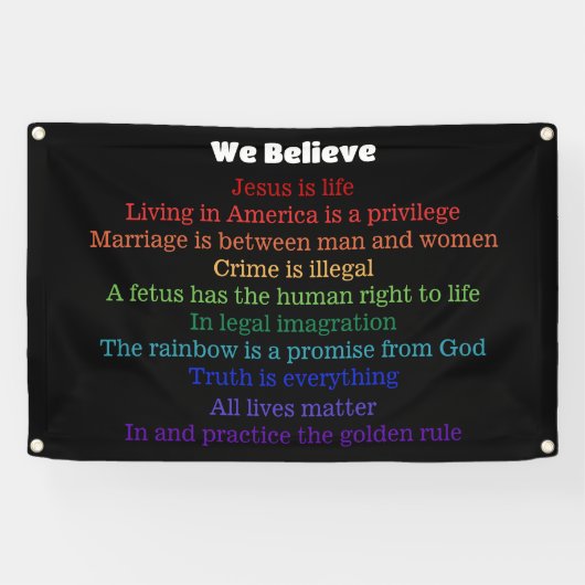 In dit huis geloven we Republiek Spandoek (Horizontaal)