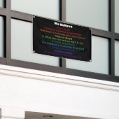 In dit huis geloven we Republiek Spandoek (Buitenkant Gebouw)