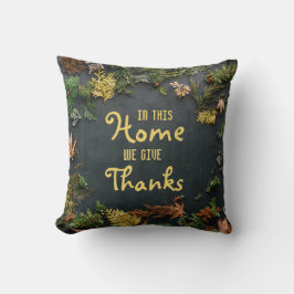 In dit Huis geven we Bedankt Kussen