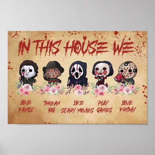 In dit Huis houden we van familie dromen groot als Poster (Voorkant)