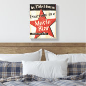 In dit Huis is iedereen een ster Canvas Afdruk (Insitu (Slaapkamer))
