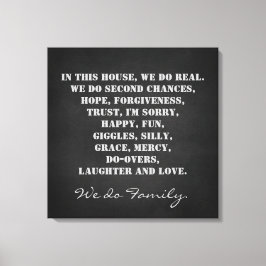 In dit Huis maken we een familiekrijfdruk Canvas Afdruk