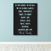 In dit Huis maken we familiekandidaat-canvas afdru Canvas Afdruk (Insitu (Houten vloer))