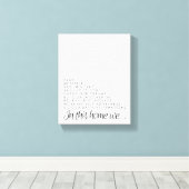 In dit huis: Positieve quote Canvas Wall Art Afdruk (Insitu (Houten vloer))