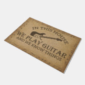 In dit Huis spelen we gitaar Deurmat (Schuin)