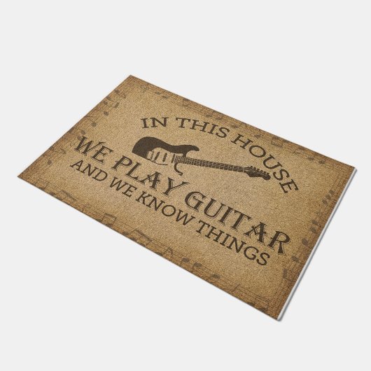 In dit Huis spelen we gitaar Deurmat (Schuin)