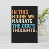 In dit huis vertellen we de gedachten van de hond kaart (Staand voorkant)