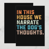 In dit huis vertellen we de gedachten van de hond kaart (Voorkant / Achterkant)