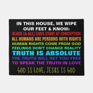 In dit Huis weten we dat God de liefdesdeur is Deurmat