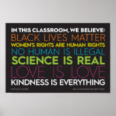 In dit klaslokaal... Kindheid is alles teken Poster (Voorkant)