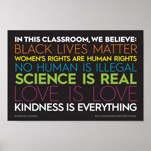 In dit klaslokaal... Kindheid is alles teken Poster (Voorkant)