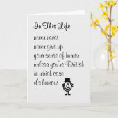 In dit leven - een grappige gedachte aan je gedich kaart (Gele Bloem)