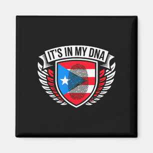 In dna-vingerafdruk in puerto rico riciaanse vlag magneet