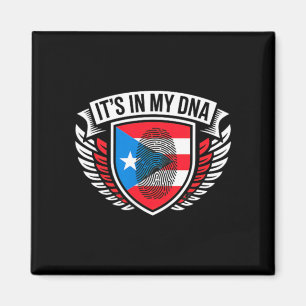 in DNA Vingerafdruk in Puerto Rico Rico Vlag Trots Magneet