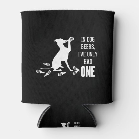 In Dog Beers heb ik maar één grappige prijsvraag Blikjeskoeler (Voorkant)