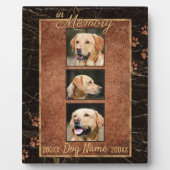 In Dog Memory Marble Rustic Gold Keepomwille Fotoplaat (Voorkant)