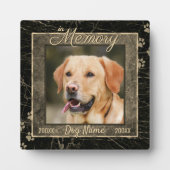 In Dog Memory Marble Rustic Sepia Keepomwille Fotoplaat (Voorkant)