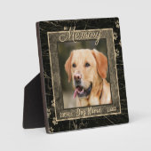 In Dog Memory Marble Rustic Sepia Keepomwille Fotoplaat (Voorkant)