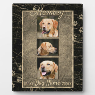 In Dog Memory Marble Rustic Sepia Keepomwille Fotoplaat