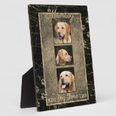 In Dog Memory Marble Rustic Sepia Keepomwille Fotoplaat (Zijkant)