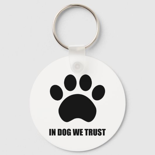In Dog vertrouwen we Button Sleutelhanger (Voorkant)