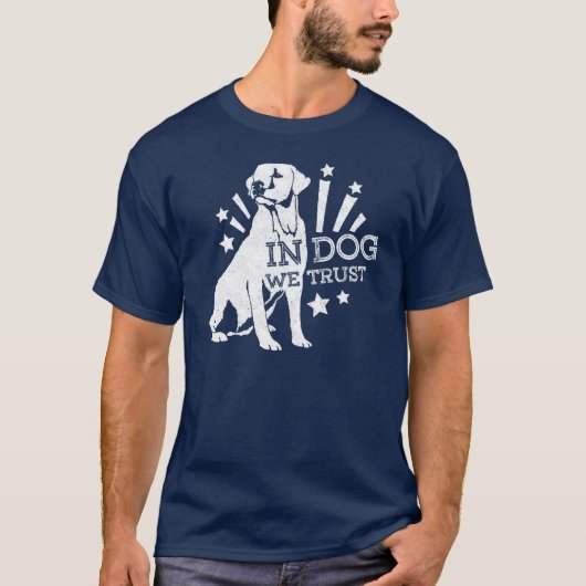 In Dog vertrouwen we op afbeelding T-shirt (Voorkant)
