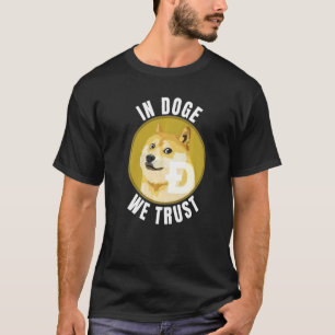 In Doge vertrouwen we Dogecoin Dogecoin Meme T-shirt