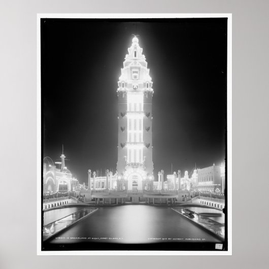 In Dreamweaver 's nachts, Coney Island, N.Y. c1905 Poster (Voorkant)