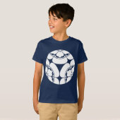 In drieën verdeelde mokkos t-shirt (Voorkant volledig)
