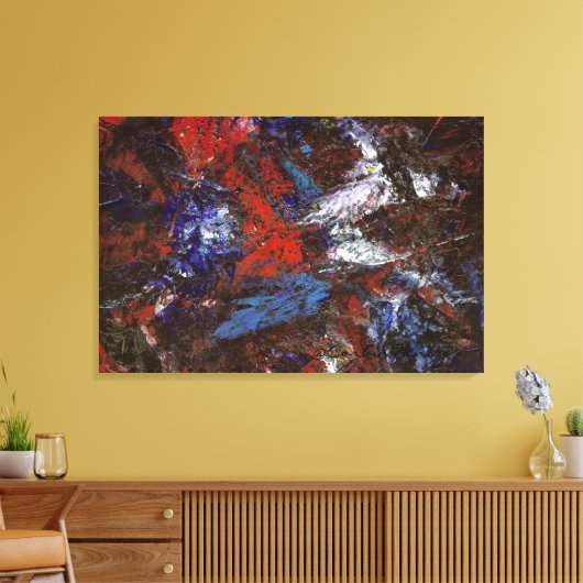 In duisternis Abstract Canvas Afdruk (Insitu (Woonkamer))