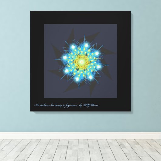 In duisternis canvas afdruk (Insitu (Houten vloer))