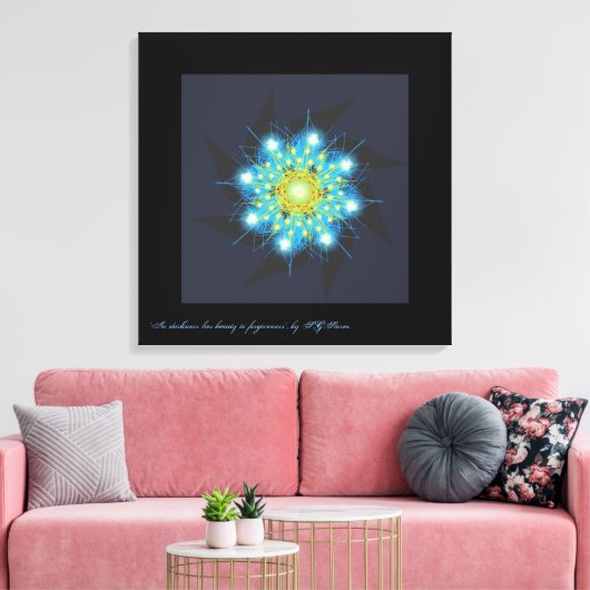 In duisternis canvas afdruk (Insitu (Woonkamer))