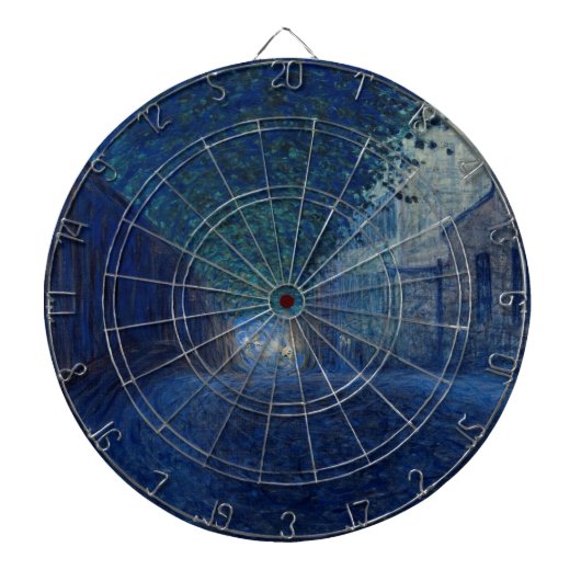 In Dusk (nachtlandschap) (Evening Scene) Dartbord (Voorkant)