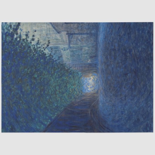 In Dusk (nachtlandschap) (Evening Scene) Tissuepapier (Voorkant)