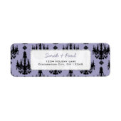 in Dusty PAARSE kroonluchters Etiket (Voorkant)