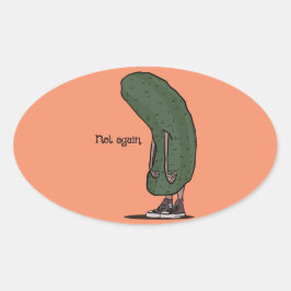 In een augurk ovale sticker