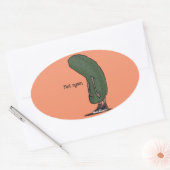 In een augurk ovale sticker (Envelop)