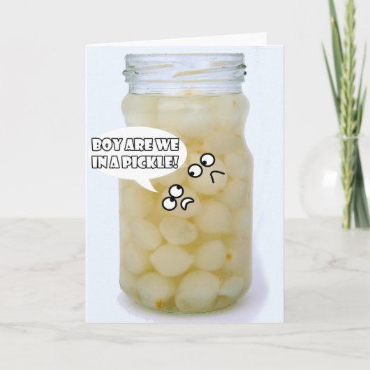 In een augurk wenskaart kaart (Voorkant)