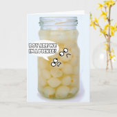 In een augurk wenskaart kaart (Gele Bloem)