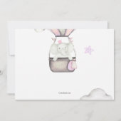 In een Baby shower van de Wolk (Roze) Uitnodiging (Achterkant)