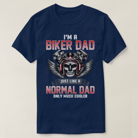 In een biker vader net als een normale vader allee t-shirt (Design voorkant)