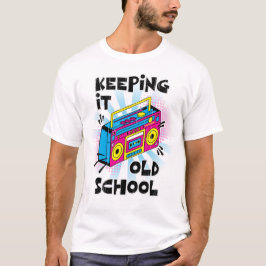 In een boombox met storende feedback: oude school  t-shirt